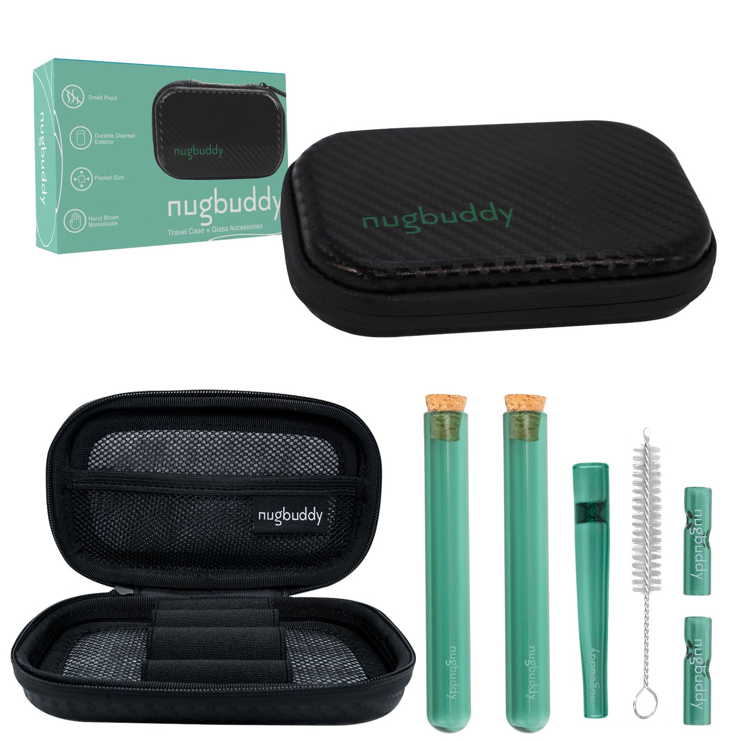 J kit - Smell Proof Hard Case + Glass Accessories