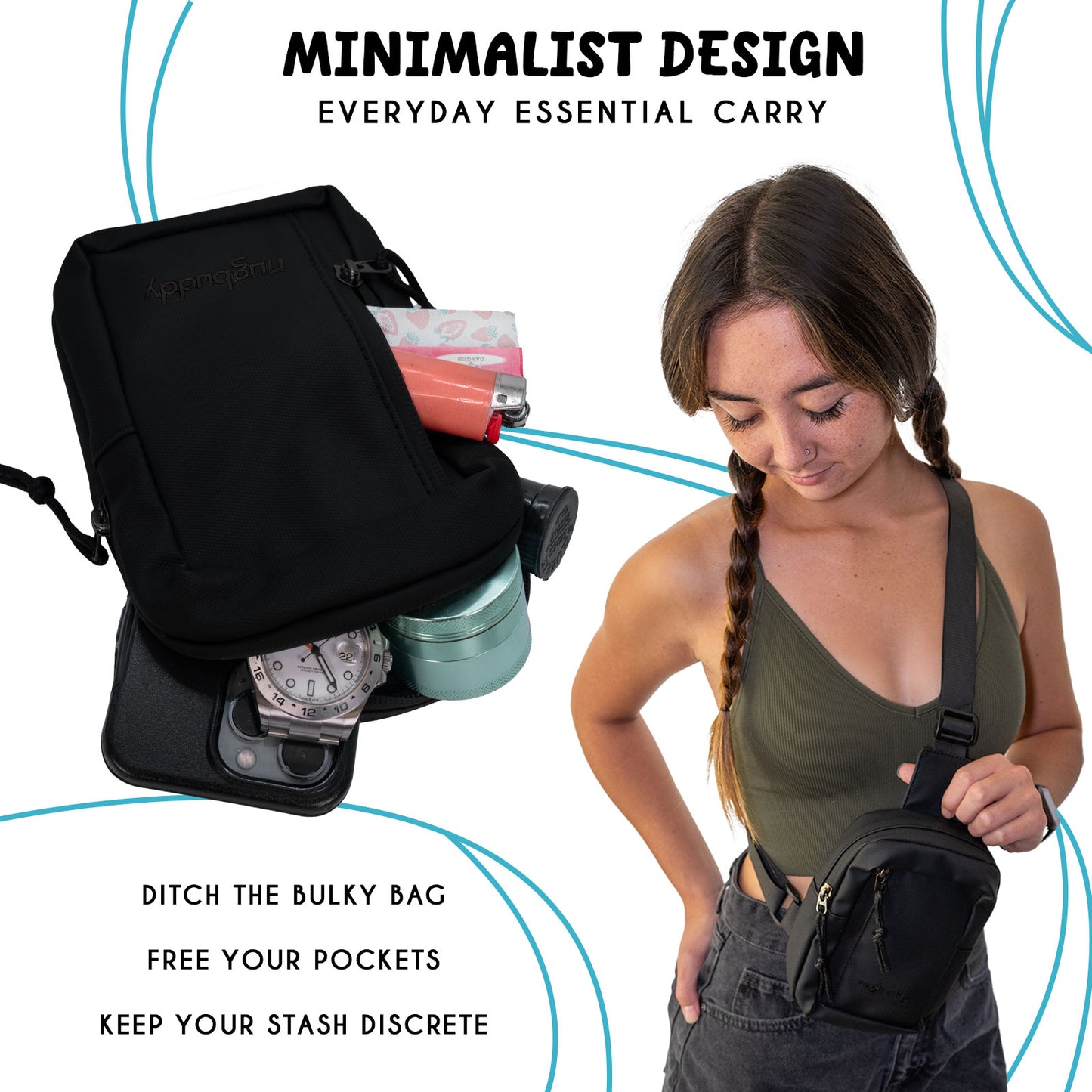 Crossbuddy - Smell Proof Cross Body Bag