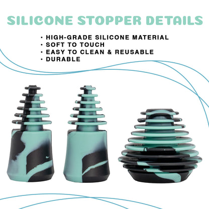Glass Cleaning Plugs | 3pc Silicone Stoppers Set