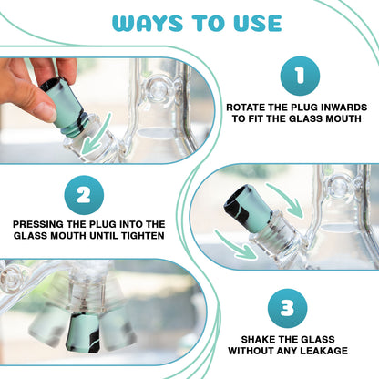 Glass Cleaning Plugs | 3pc Silicone Stoppers Set