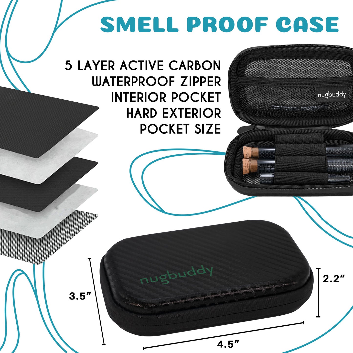 J kit - Smell Proof Hard Case + Glass Accessories